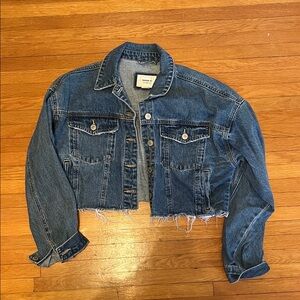 Forever 21 Blue Cropped Jean Jacket